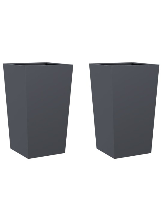 Sodo loveliai, 2vnt., antracito spalvos, 45x45x75cm, plienas