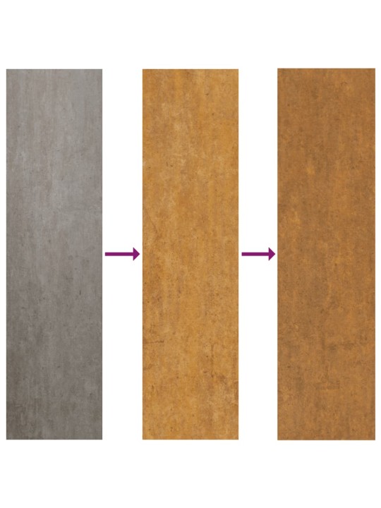 Sodo loveliai, 2vnt., 45x45x75cm, corten plienas