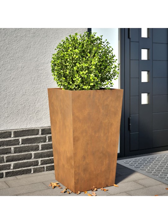 Sodo loveliai, 2vnt., 45x45x75cm, corten plienas