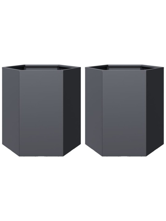 Sodo loveliai, 2vnt., antracito, 46x40x45cm, plienas
