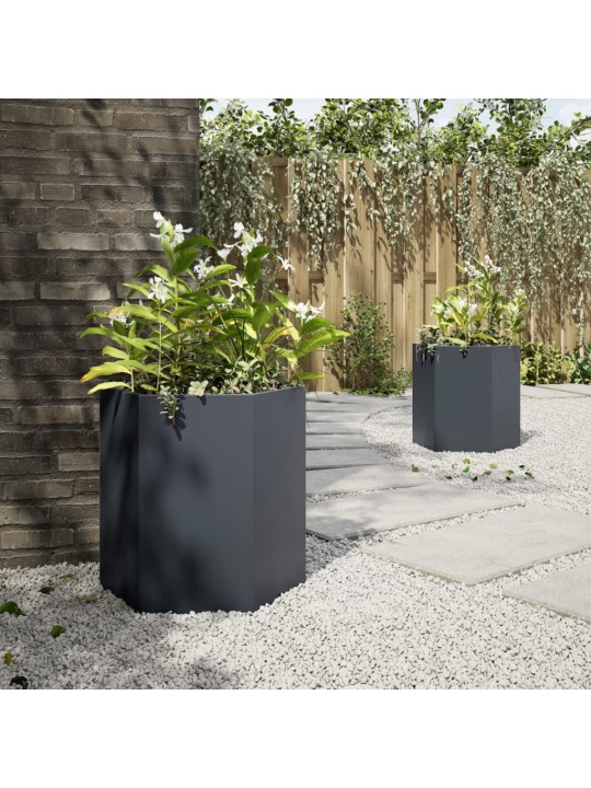 Sodo loveliai, 2vnt., antracito, 46x40x45cm, plienas