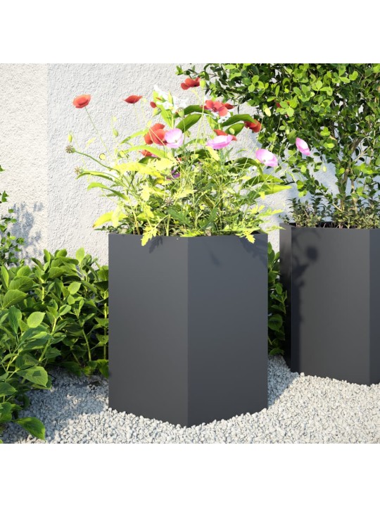 Sodo loveliai, 2vnt., antracito, 46x40x45cm, plienas