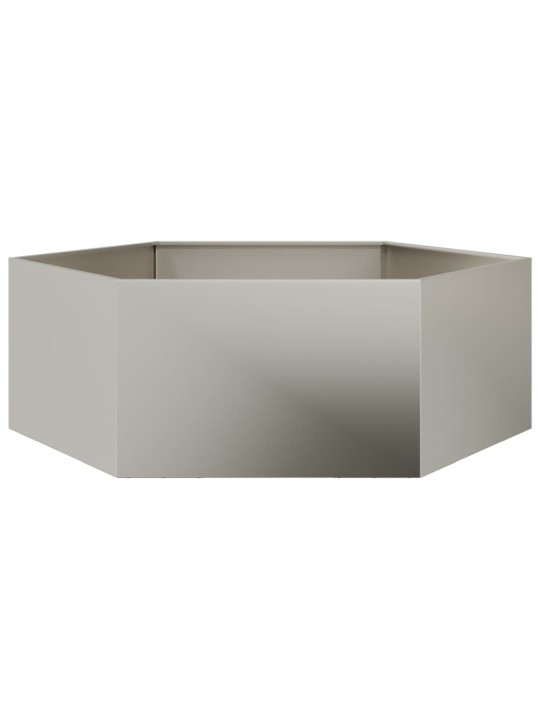 Sodo lovelis, 138x120x45cm, corten plienas, šešiakampis