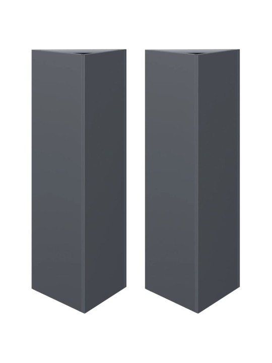 Sodo loveliai, 2vnt., antracito, 30x26x75cm, plienas