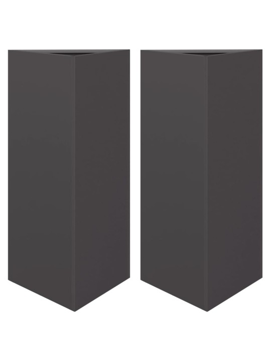 Sodo loveliai, 2vnt., juodi, 40x34,5x70cm, plienas, trikampiai