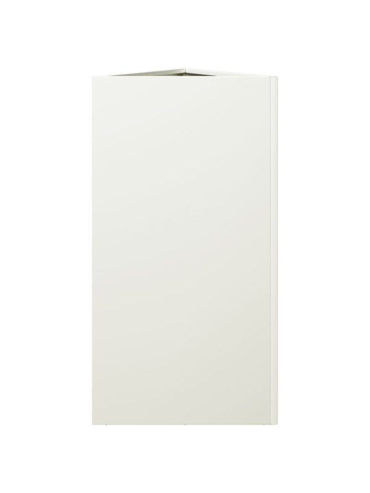 Sodo loveliai, 2vnt., balti, 40x34,5x70cm, plienas, trikampiai