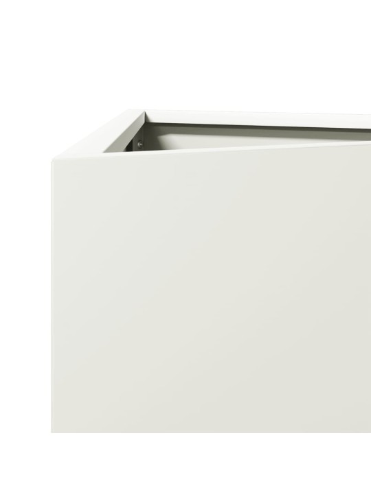 Sodo loveliai, 2vnt., balti, 40x34,5x70cm, plienas, trikampiai