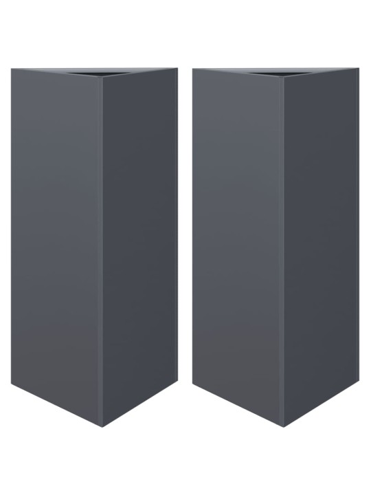 Sodo loveliai, 2vnt., antracito, 40x34,5x70cm, plienas