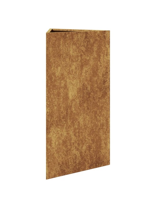 Sodo loveliai, 2vnt., 40x34,5x70cm, corten plienas, trikampiai