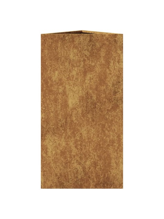 Sodo loveliai, 2vnt., 40x34,5x70cm, corten plienas, trikampiai