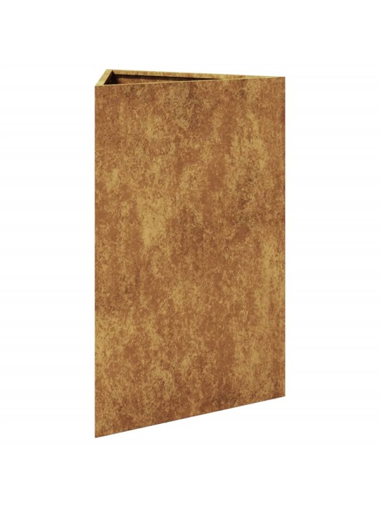 Sodo loveliai, 2vnt., 50x43x75cm, corten plienas, trikampiai