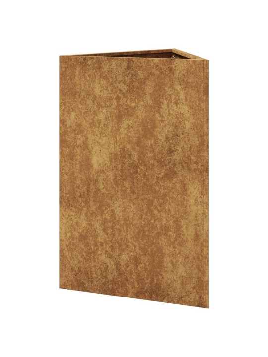 Sodo loveliai, 2vnt., 50x43x75cm, corten plienas, trikampiai
