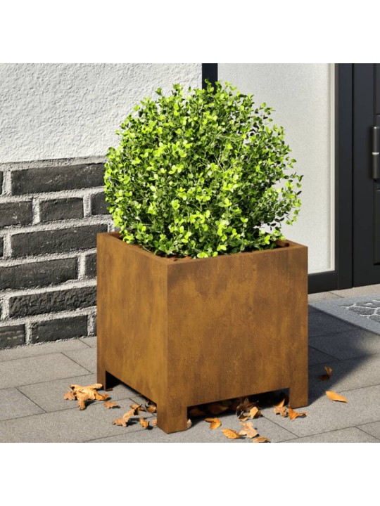 Sodo loveliai, 2vnt., 30x30x30cm, corten plienas