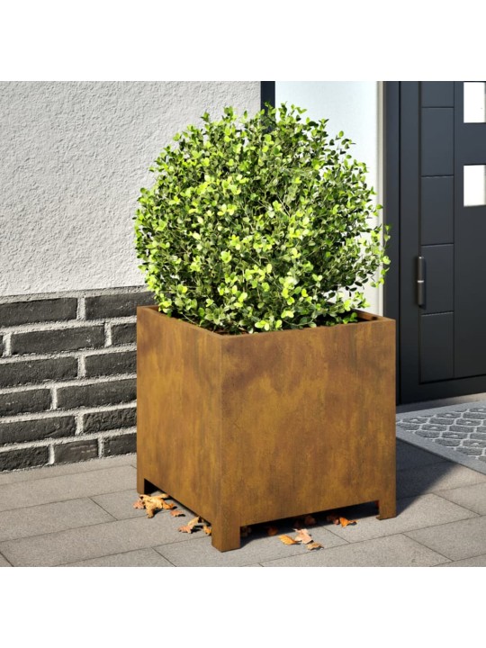 Sodo loveliai, 2vnt., 40x40x40cm, corten plienas