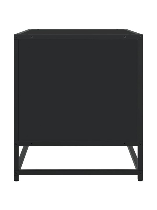 Televizoriaus spintelė, juoda, 180x40x46cm, apdirbta mediena