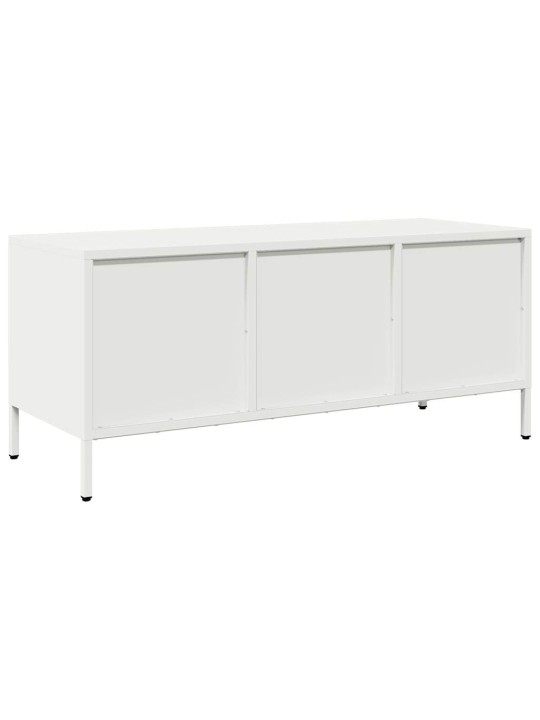 Televizoriaus spintelė, balta, 101,5x39x43,5cm, plienas