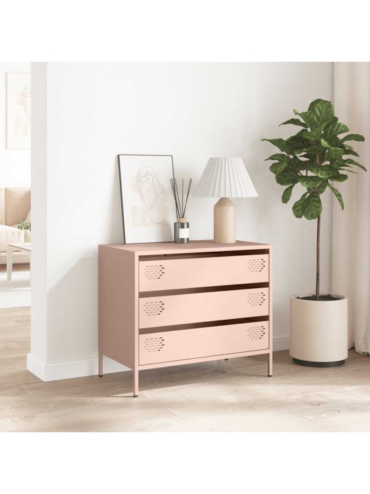 Šoninė spintelė, rožinė, 68x39x58,5cm, šaltai valcuotas plienas