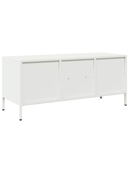 Televizoriaus spintelė, balta, 101,5x39x43,5cm, plienas