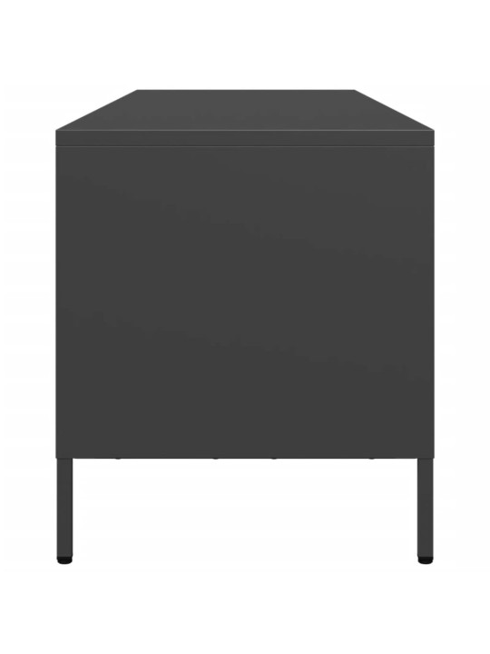 Televizoriaus spintelė, juoda, 135x39x43,5cm, plienas