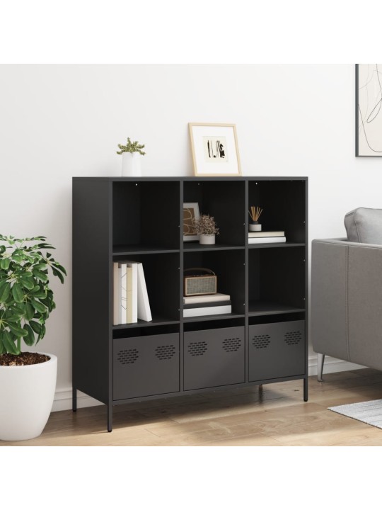 Komoda, juodos spalvos, 101,5x39x103,5cm, plienas