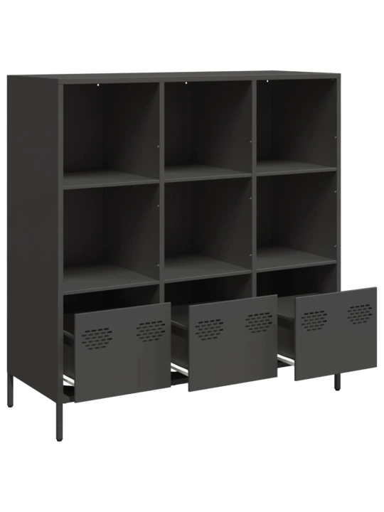 Komoda, juodos spalvos, 101,5x39x103,5cm, plienas