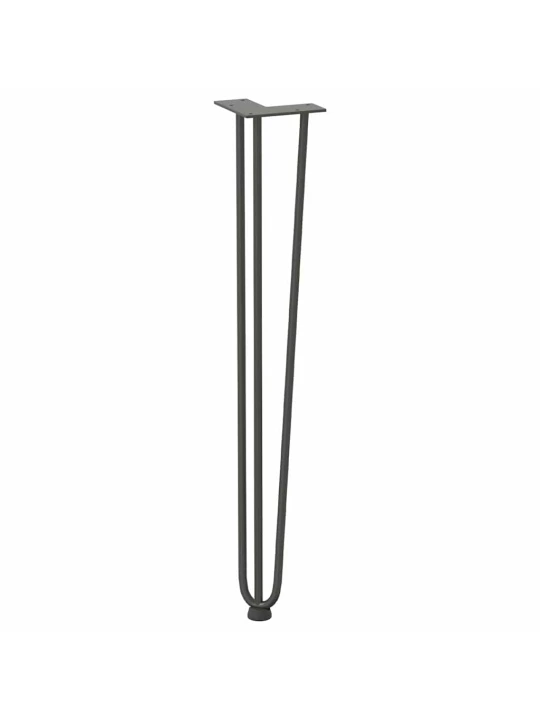 Plaukų segtukas stalo kojelės, 4 vnt., antracito, 72cm, plienas