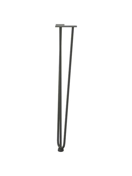 Plaukų segtukas stalo kojelės, 4 vnt., antracito, 72cm, plienas