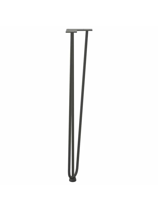 Plaukų segtukas stalo kojelės, 4 vnt., antracito, 72cm, plienas
