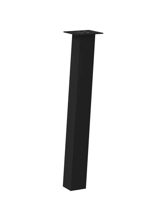 Kavos staliuko kojelės, 4 vnt., juoda, 72cm, plienas