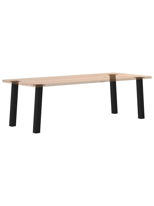 Kavos staliuko kojelės, 4 vnt., juoda, 72cm, plienas