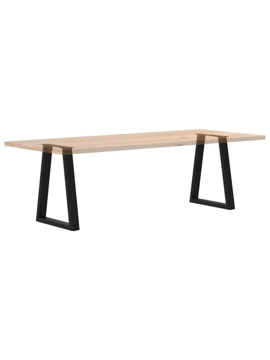 Kavos staliuko kojelės, V formos, 2 vnt., juoda, 50x(72-73)cm