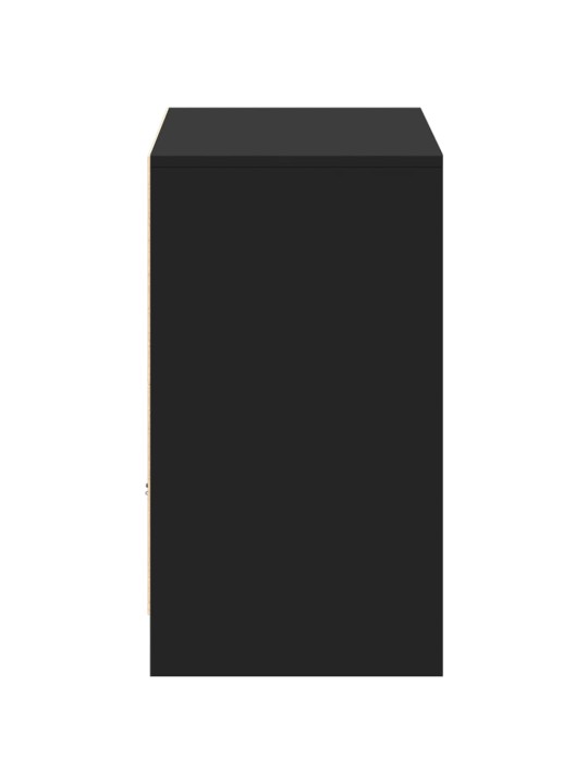 Televizoriaus spintelė su LED, juoda, 91x34x61cm, mediena