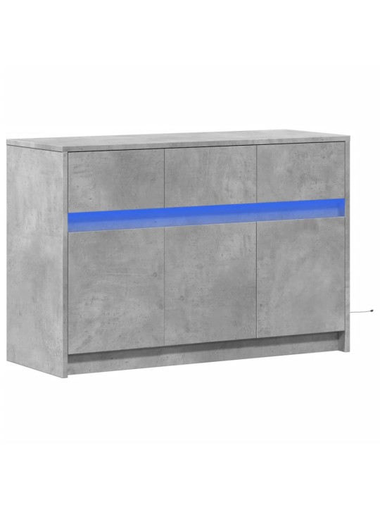Televizoriaus spintelė su LED, betono, 91x34x61cm, mediena