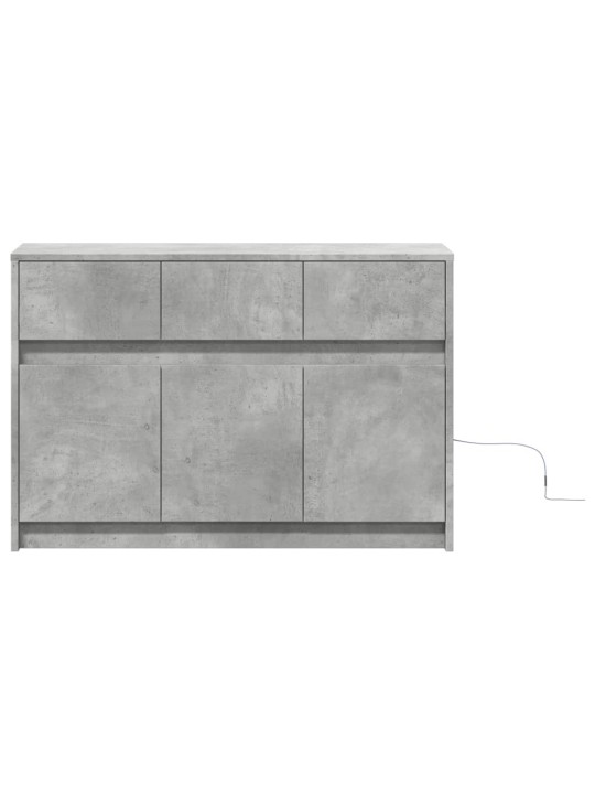 Televizoriaus spintelė su LED, betono, 91x34x61cm, mediena