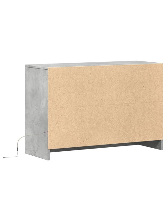 Televizoriaus spintelė su LED, betono, 91x34x61cm, mediena
