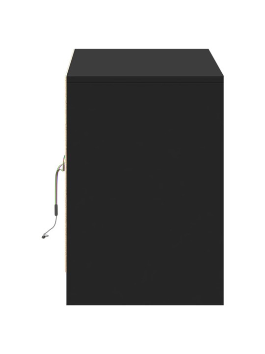 Televizoriaus spintelė su LED, juoda, 100x34x50cm, mediena