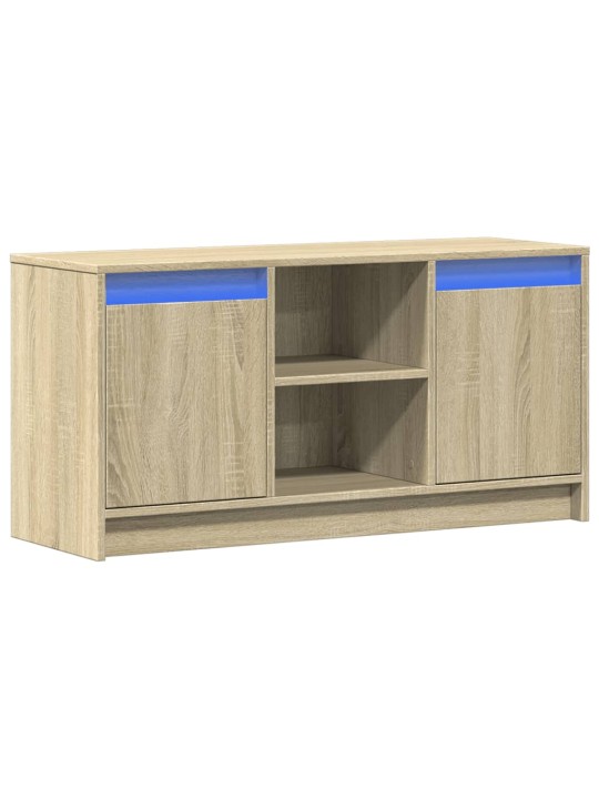 Televizoriaus spintelė su LED, ąžuolo, 100x34x50cm, mediena