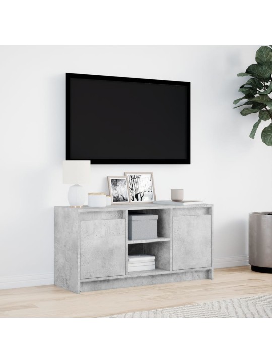 Televizoriaus spintelė su LED, betono, 100x34x50cm, mediena