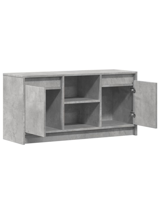 Televizoriaus spintelė su LED, betono, 100x34x50cm, mediena