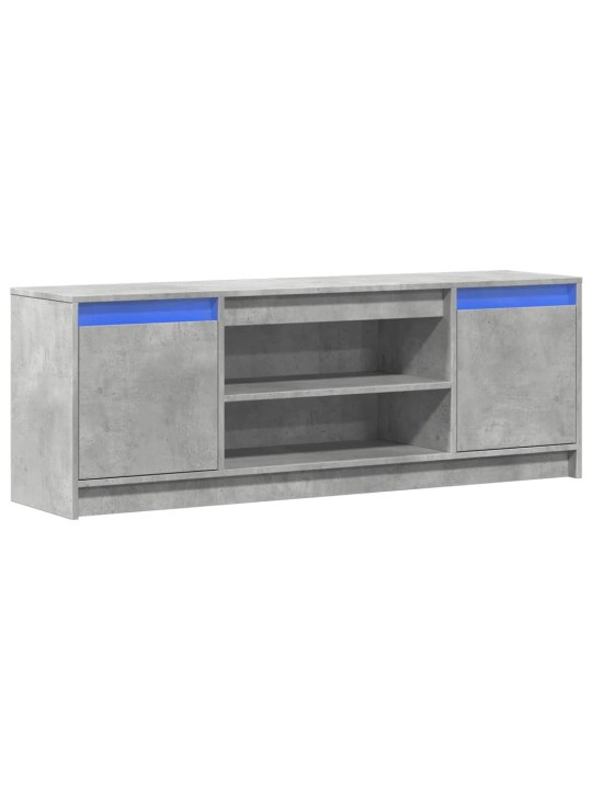 Televizoriaus spintelė su LED, betono, 139,5x34x50cm, mediena