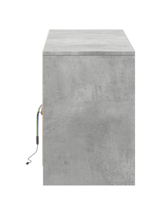 Televizoriaus spintelė su LED, betono, 139,5x34x50cm, mediena