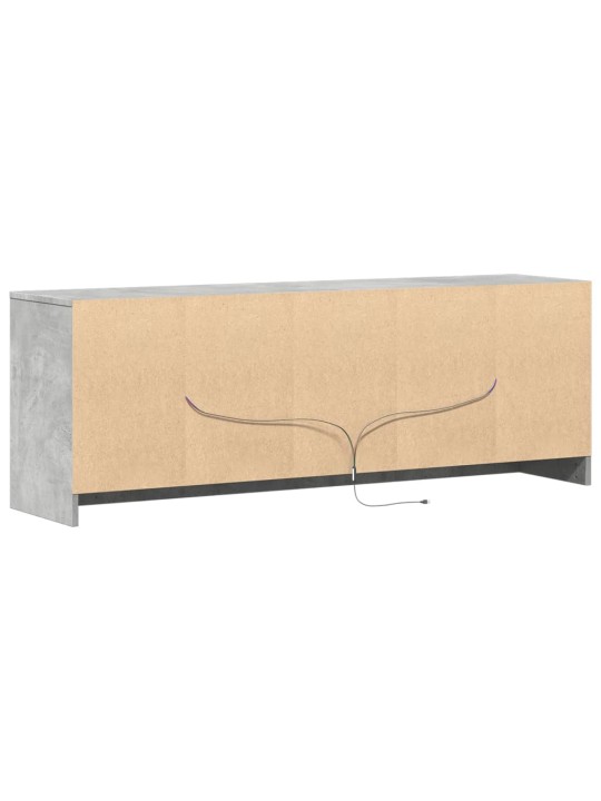 Televizoriaus spintelė su LED, betono, 139,5x34x50cm, mediena