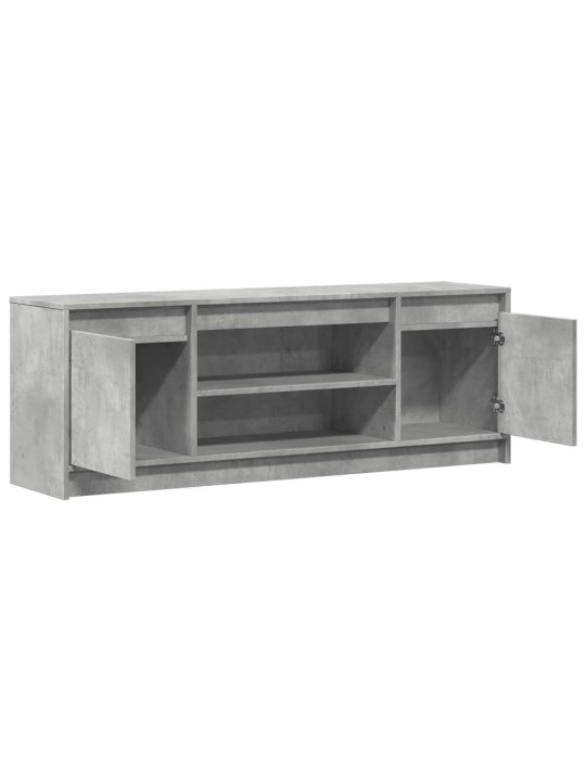 Televizoriaus spintelė su LED, betono, 139,5x34x50cm, mediena
