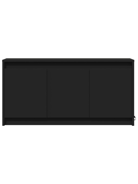 Televizoriaus spintelė su LED, juoda, 100x34x50cm, mediena