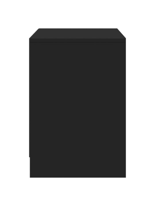Televizoriaus spintelė su LED, juoda, 100x34x50cm, mediena
