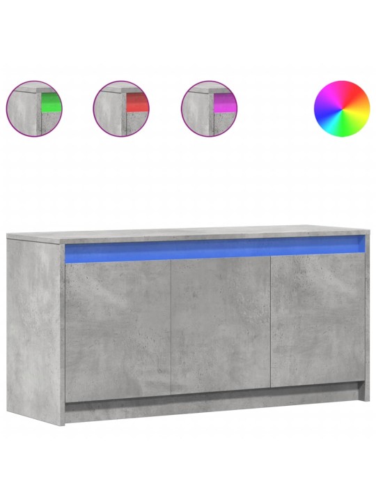Televizoriaus spintelė su LED, betono, 100x34x50cm, mediena
