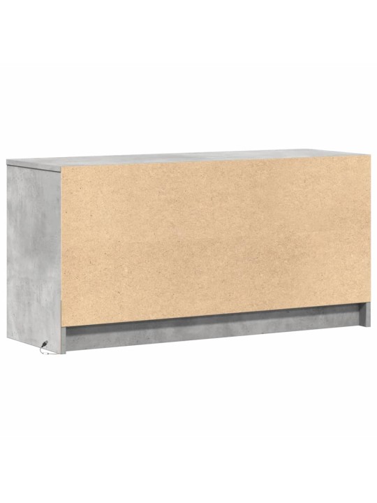 Televizoriaus spintelė su LED, betono, 100x34x50cm, mediena