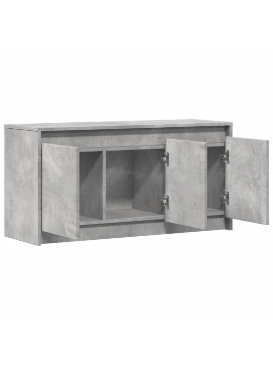 Televizoriaus spintelė su LED, betono, 100x34x50cm, mediena