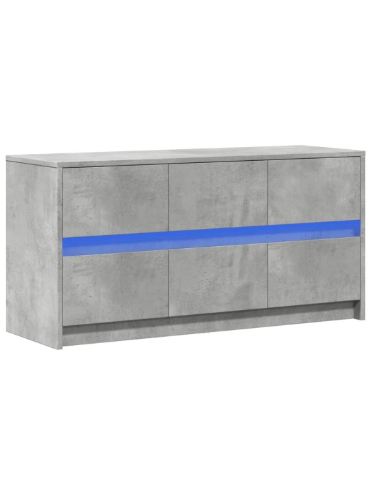 Televizoriaus spintelė su LED, betono, 100x34x50cm, mediena