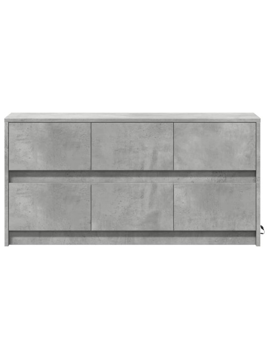 Televizoriaus spintelė su LED, betono, 100x34x50cm, mediena